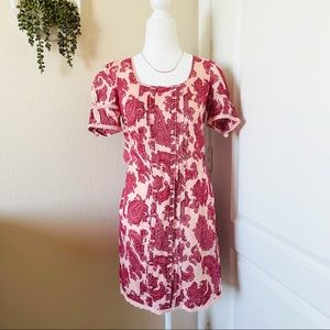 Juicy Couture Pink and red paisley print cotton dress
